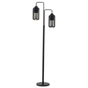 METAL BLK SMOKE GLS FOOT SWITCH 2X40W ES
