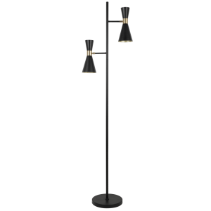 BLK& GOLD STANDING FOOT SWITCH 2X40W ES 1600MM