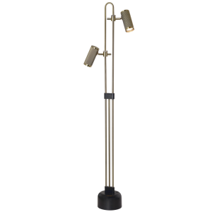 BLACK & GOLD STANDING LAMP 2XGU10 LED
