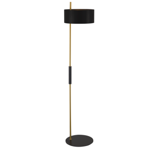 BLACK METAL STANDING LAMP 2X60W ES