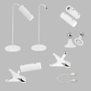 RECHARGEABLE 3 IN 1 TABLE, CLIP&WALL 3W LED 4000K