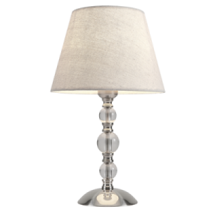 SAT/CHR & CRYSTAL HESSIAN SHADE 1X40W ES