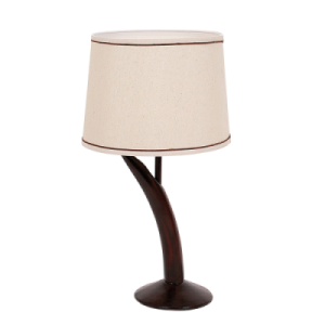 RESIN TABLE LAMP HESSIAN SHADE 1X60W ES