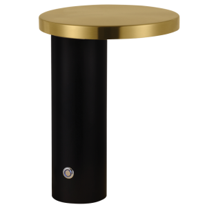 LED CCT BLACK & GOLD METAL TABLE LAMP