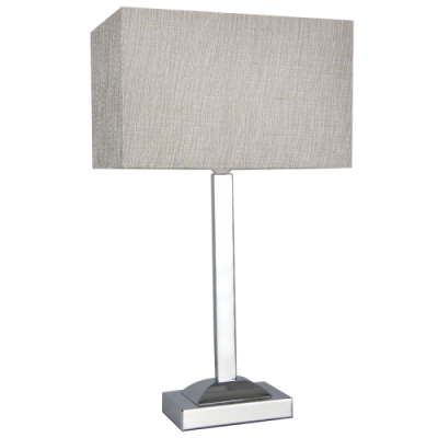POLISH CHR CHAMPAGNE FABRIC SHADE 1X40W BC