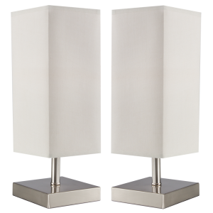 2 table lamps per box 1X18W ES BEIGE SHADE
