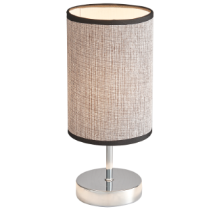 POLISH CHR &DARK BROWN SHADE TABLE LAMP 1X40W SES