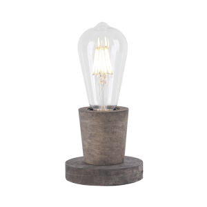 DARK WOOD AND METAL TABLE LAMP 1X40W ES 100MM