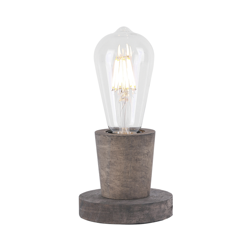 DARK WOOD AND METAL TABLE LAMP 1X40W ES 100MM