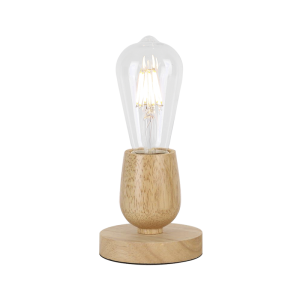 LIGHT WOOD AND METAL TABLE LAMP 1X40W ES 100MM