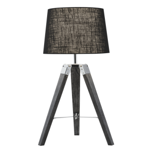 WOOD&POLISH CHR BLACK SHADE TRI POD LEGS 1X60W ES