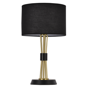 METAL TABLE LAMP BLACK SHADE 1X40W ES