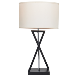 METAL&POLISH CHR ROD BEIGE SHADE 1X40W ES
