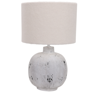GREY STONE CERAMIC BASE CREAM SHADE 1X60W ES