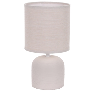 BEIGE CERAMIC BASE WITH FABRIC SHADE 1X40W SES
