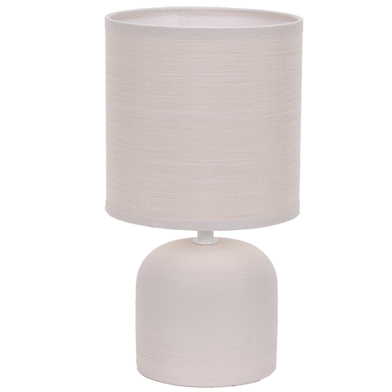 BEIGE CERAMIC BASE WITH FABRIC SHADE 1X40W SES