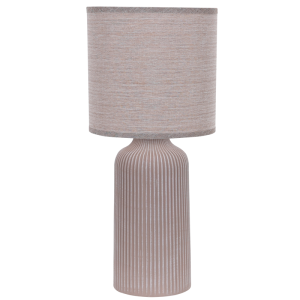 BROWN CERAMIC BASE WITH FABRIC SHADE 1X60W ES
