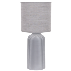 GREY CERAMIC WITH CREAM SHADE 1X60W ES