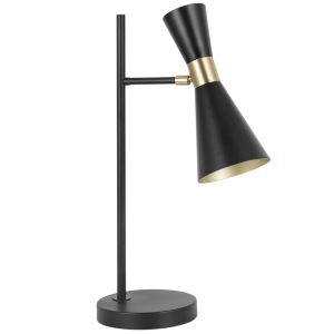 BLACK METAL TABLE LAMP MOVEABLE HEAD 1X40W ES