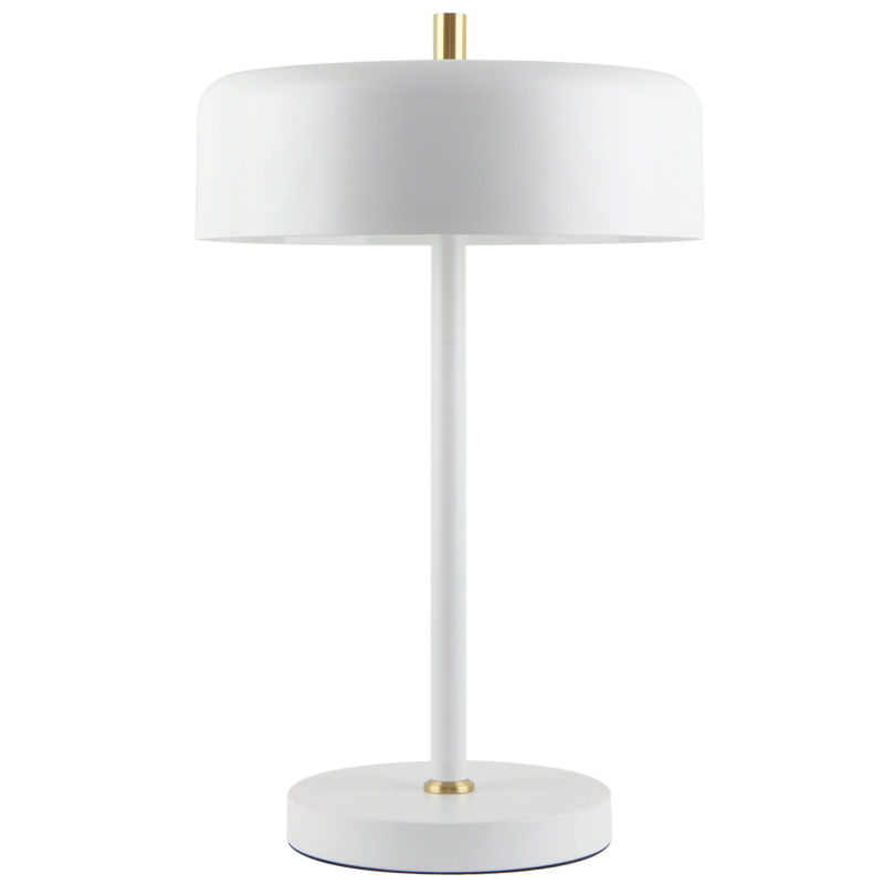 METAL TABLE LAMP 2X40W ES WHITE INNER