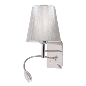 2LT (1 x LED) + Silver shade