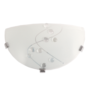 PATTERNED FROSTED GLASS WITH CHR CLIPS 1X60W ES