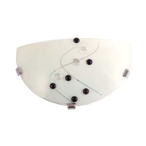 PATTERNED FROSTED GLASS CHR CLIPS 1X60W ES