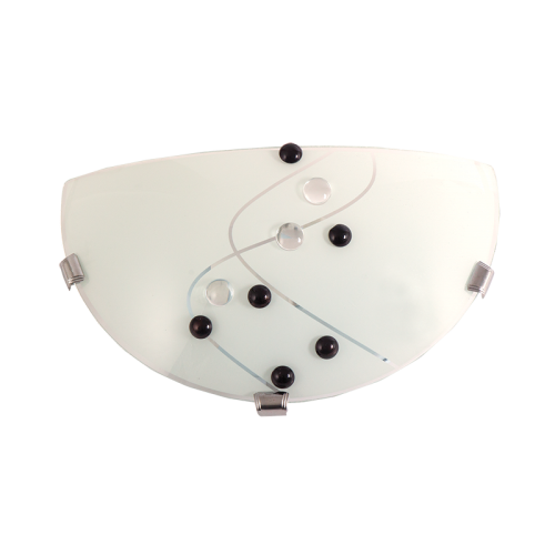 PATTERNED FROSTED GLASS CHR CLIPS 1X60W ES