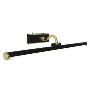 BK/GOLD ALU & PC PICTURE LIGHT IP44 12W LED 4000K