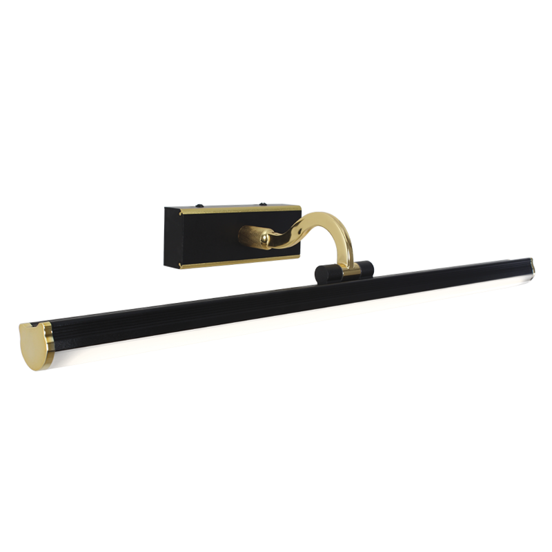 BK/GOLD ALU & PC PICTURE LIGHT IP44 12W LED 4000K