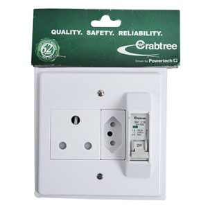 C/T Classic Socket with C/Breaker100x100 Wht