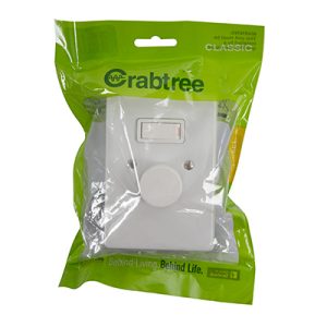 C/T Classic Dimmer 2/3L 500W Rotary LED 50x100 Wht
