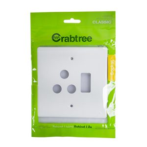 C/T Classic Sng. Socket Coverplate 100x100 White