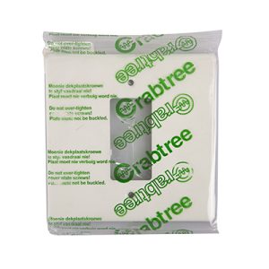 Crabtree Classic Isolator Cover Plate Steel White 100x100mm