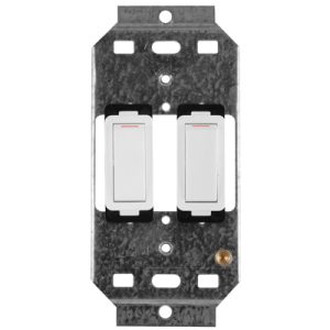 Crabtree Classic 2 Lever 2x1 Way 20A Switch & Yoke White 50x100mm