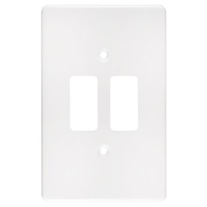 Crabtree Classic 2 Lever Cover Plate Steel 50x100mm