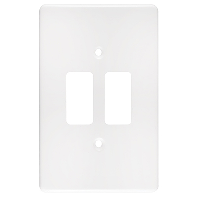 Crabtree Classic 2 Lever Cover Plate Steel 50x100mm