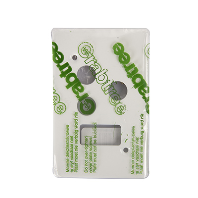 Crabtree Classic Single Socket Cover Plate Steel White 100x50mm