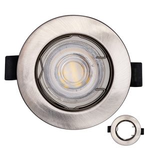 Polycarbonate Downlight 81mm Dia Satin Chrome Excl L/Holder