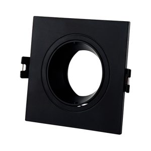 Tilt Polycarbonate Square Anti-glare Downlight 93mm Black
