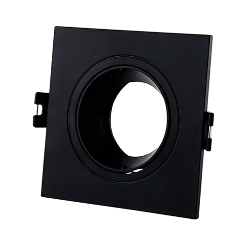 Tilt Polycarbonate Square Anti-glare Downlight 93mm Black