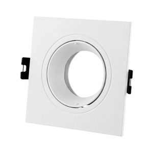 Tilt Polycarbonate Square Anti-glare Downlight 93mm White