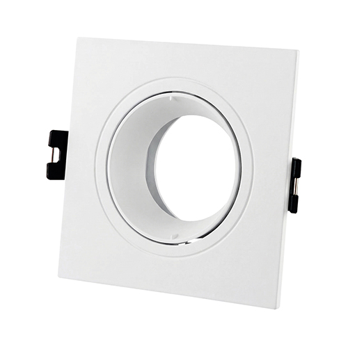 Tilt Polycarbonate Square Anti-glare Downlight 93mm White