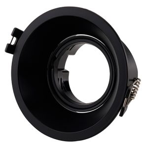 Tilt Polycarbonate Anti-glare Downlight 93mm Dia Black