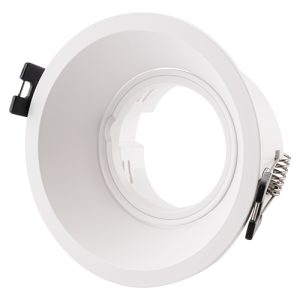 Tilt Polycarbonate Anti-glare Downlight 93mm Dia White