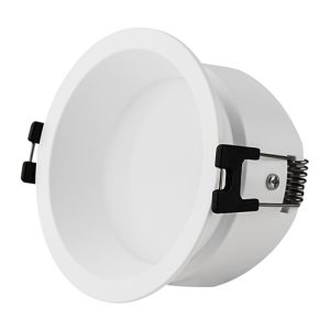 Polycarbonate Anti-glare Downlight 82mm Dia White IP65