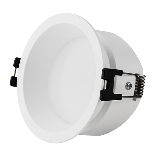 Polycarbonate Anti-glare Downlight 82mm Dia White IP65