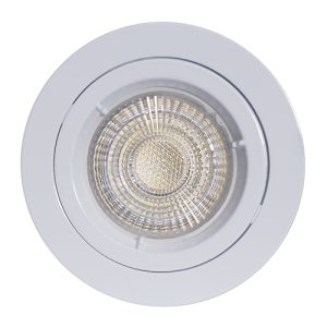 Straight Twist Downlight 80mm Dia White