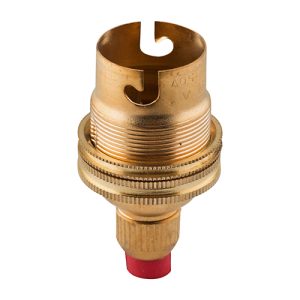 Lampholder B22 Brass 10mm Cord Grip  H/C & Bag PP
