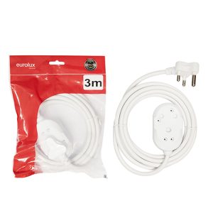 Extension Cord 1.50mm 3M 16A White Back to Back Janus Coupler